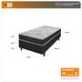 Imagem de Cama Box Solteiro King Preto + Colchão San Francisco Ortopédico Espuma D33 96x203x54cm