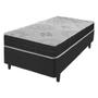 Imagem de Cama Box Solteiro King Preto + Colchão San Francisco Ortopédico Espuma D33 96x203x54cm