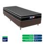 Imagem de Cama Box Solteiro Marrom Resistente Comfort Prime Firme D28 88x188