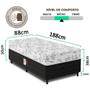 Imagem de Cama Box Solteiro Molas Ensacadas Espuma D33 Ultra Confort 88x188x50cm Vstore