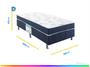 Imagem de Cama Box Solteiro Ortobom Conjugado 43cm de Altura Physical Blue