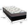 Imagem de Cama Box Solteiro Ortobom D33 Light Preto