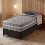 Imagem de Cama Box Solteiro Preto Colchão Molas Ensacadas Zidi Alabama 88x188x61cm
