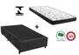 Imagem de Cama Box Solteiro Preto Suede + Colchão Espuma D23 88x188x15