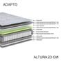 Imagem de Cama Box Solteiro Reforçado 88x188x38cm e Colchão Adapto Molas Ensacadas