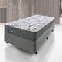 Imagem de Cama Box Solteiro Reforçado 88x188x38cm e Colchão Adapto Molas Ensacadas