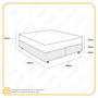 Imagem de Cama Box Super King + Colchão De Espuma D45 Castor Black White Double Face 193x203x62cm