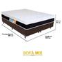 Imagem de Cama Box Veneza Casal Bip. Marrom Suede Umaflex 60x138x188