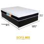 Imagem de Cama Box Veneza Casal Bip. Preto Suede Umaflex 62x138x188