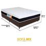 Imagem de Cama Box Veneza Casal Marrom Suede Umaflex 60x138x188