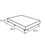 Imagem de Cama Box Viúva 128 Bello Box - Tecido Sintético Branco com Colchão New York Preto D28 - 100% Espuma - 54x128x188