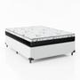 Imagem de Cama Box Viúva 128 Sintético Branco com Colchão Espuma D33 One Face 57X128X188