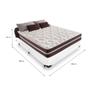 Imagem de Cama Box Viúva 128 Tecido Sintético Branco com Colchão Little Angel - Bello Box - Mola Superlastic 22x128x188