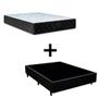 Imagem de Cama Box Viúva 128 Tecido Sintético Preto Com Colchão Marrocos - Poliéster - Espuma D33 30cm