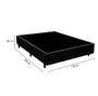 Imagem de Cama Box Viúva 128 Tecido Sintético Preto Com Colchão Natal Bello Box - 100% Espuma - D23 Azul 54x128x188