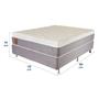 Imagem de Cama Box Viúva (Box + Colchão) 128x188x69 Esmeralda Prorelax Molas Ensacadas Pillow In Turn Free - Cinza