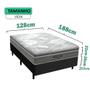Imagem de Cama Box Viúva + Colchão D33 Ibiza Mola Superlastic 128x188x60cm Várias Cores - Vstore