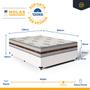 Imagem de Cama Box Viúva + Colchão de Molas Ensacadas - Anjos - Classic 128cm