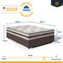 Imagem de Cama Box Viúva + Colchão de Molas Ensacadas - Anjos - Classic 128cm