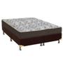 Imagem de Cama Box Viúva: Colchão Espuma Ortobom D45/EP Anatômico Fort Tech ISO 150 + Base CRC Suede Brown(128x188)