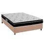 Imagem de Cama Box Viúva: Colchão Molas Bonnel Ortobom Nanolastic Physical Spring + Base CRC Suede Bege(128x188)