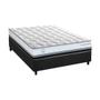 Imagem de Cama Box Viúva: Colchão Molas Ensacadas Herval MasterPocket La Playa C1634 + Base CRC Suede Gray(128x188x33)