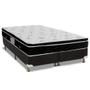 Imagem de Cama Box Viúva: Colchão Molas Ortobom Nanolastic Physical Spring + Base CRC Suede Black(128x188)