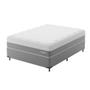 Imagem de Cama Box Viúva com Colchão Sublime Espuma Viscoelástica (32x128x188) Cinza e Branco