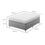 Imagem de Cama Box Viúva com Colchão Sublime Espuma Viscoelástica (32x128x188) Cinza e Branco