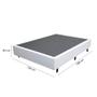 Imagem de Cama Box Viúva Tecido Sintético Branco com Colchão Espuma D33 Tokio Bege - Bello Box - 65x128x188