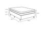 Imagem de Cama Box Viúva Tecido Sintético Branco com Colchão Pillow Angel - Bello Box - Molas Ensacadas 62x128x188