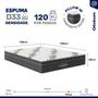 Imagem de Cama + Cabeceira Genebra Bouclé com Colchão de Espuma D33 Ortobom Airtech Ortopillow 100 Queen 158cm