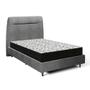 Imagem de Cama + Cabeceira Genebra Bouclé com Colchão de Espuma D45 Ortobom Airtech 150 D45 Solteiro 88cm