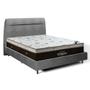 Imagem de Cama + Cabeceira Genebra Bouclé com Colchão de Molas Ensacadas Ortobom Sleep King Queen 158cm