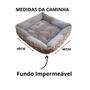 Imagem de Cama Cachorro E Gato Caminha Pet G 60x60 Com Zíper Média Avelã