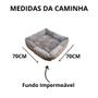 Imagem de Cama Cachorro E Gato Caminha Pet G 70x70 Com Zíper Grande Avelã