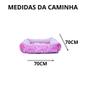 Imagem de Cama Cachorro E Gato Caminha Pet GG 70cm x 70cm Com Zíper Rosa