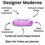 Imagem de Cama Cachorro E Gato Caminha Pet Media 60cm x 60cm Com Zíper Super Macia Rosa