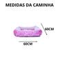Imagem de Cama Cachorro E Gato Caminha Pet Media 60cm x 60cm Com Zíper Super Macia Rosa