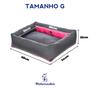 Imagem de Cama Caminha 68cm x 54cm Pet Cachorro Cães Gato Dupla Face Anti Alé Pickorruchos Basic Rosa - Grande