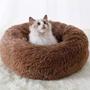 Imagem de Cama Caminha Nuvem Gato Cao Cachorro Pet Donut Redonda 60cm Rosquinha Animal de Estimaçao Pelucia Macio Confortavel Antiderrapante
