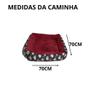 Imagem de Cama Caminha Para Cachorro Grande Pet Cães Gatos Fundo Impermeável GG 70 x 70 Vermelho