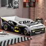 Imagem de Cama Carro Batman Infantil Preto Gabrielli Móveis Com Colchão Probel