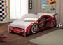 Imagem de Cama Carro com Baú Infantil Vermelho com Colchão
