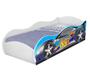 Imagem de Cama carro infantil mdf com proteção lateral azul