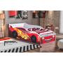 Imagem de Cama Carro Infantil Montessoriano Red 85 Para Quarto De Menino Com Colchão E Proteção Lateral