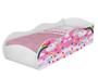 Imagem de Cama carro móveis para quarto infantil proteção lateral 100% MDF crianças meninas + colchão