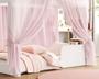 Imagem de Cama Casa Infantil Crystal Montessoriana Com Voal Rosa Quarto Meninas Docel Baby Com Colchão Castelo Princesa