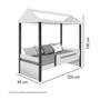Imagem de Cama Casa Solteiro Sara Branco/Mel com LED