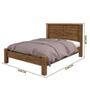 Imagem de Cama Casal 100% MDF Castanho Fosco Emily Basoto Com Colchão Gazin Casal D33 138 x 188